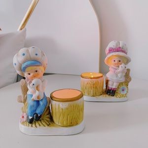 SOLD- Vintage Girly Candle Holders🕯